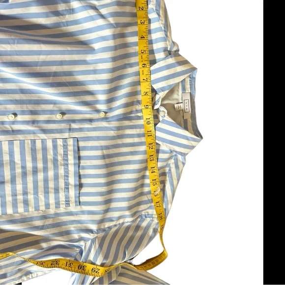 AYR The Deep End Shirt Women’s Blue White Striped Button Up Long Sleeve Small - Picture 9 of 10